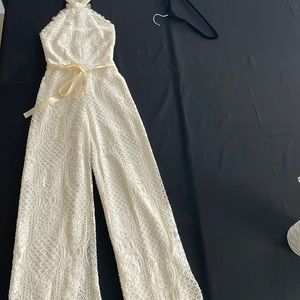 Alexis ivory lace jumpsuit size XS